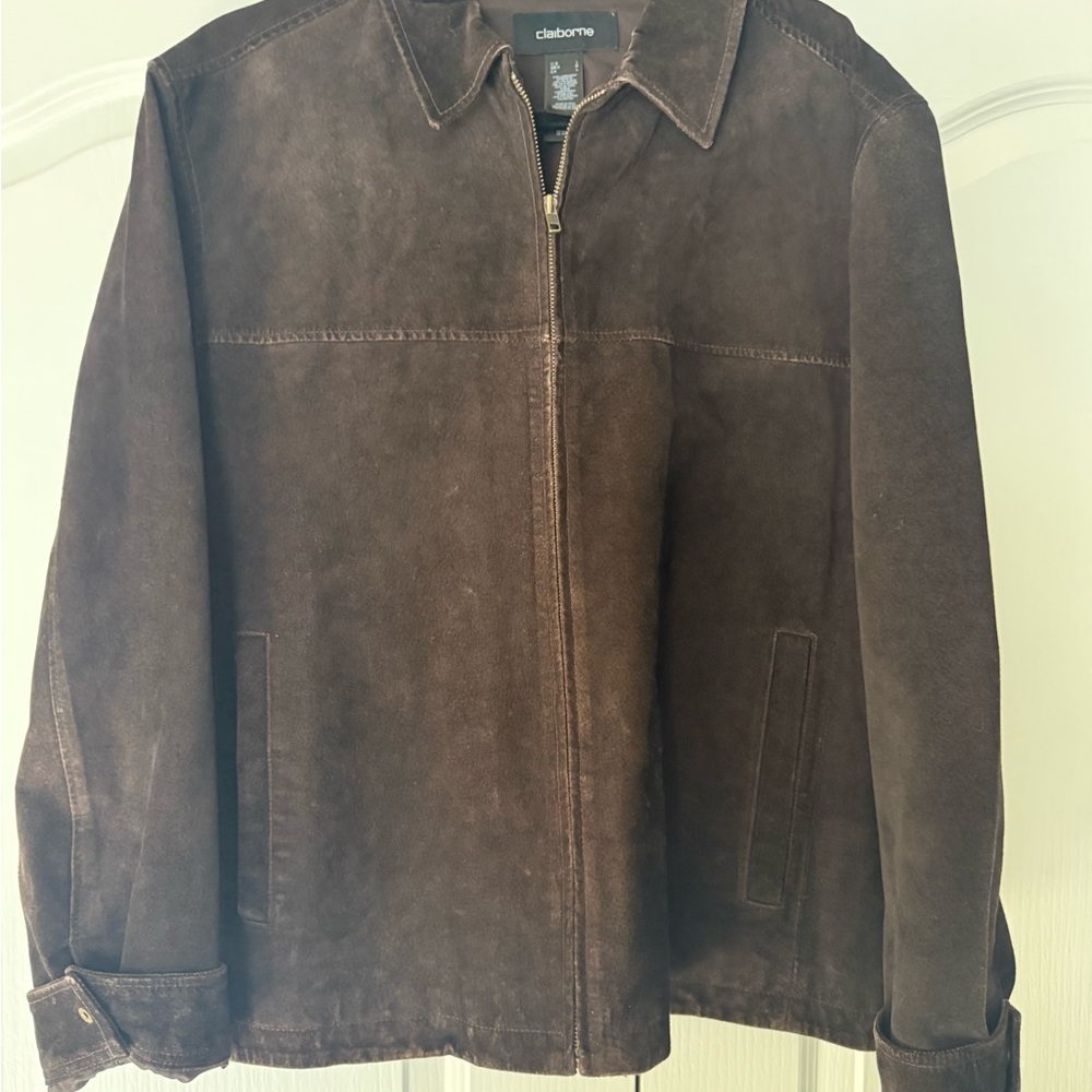 Claiborne Men's Vintage Brown Suede Jacket